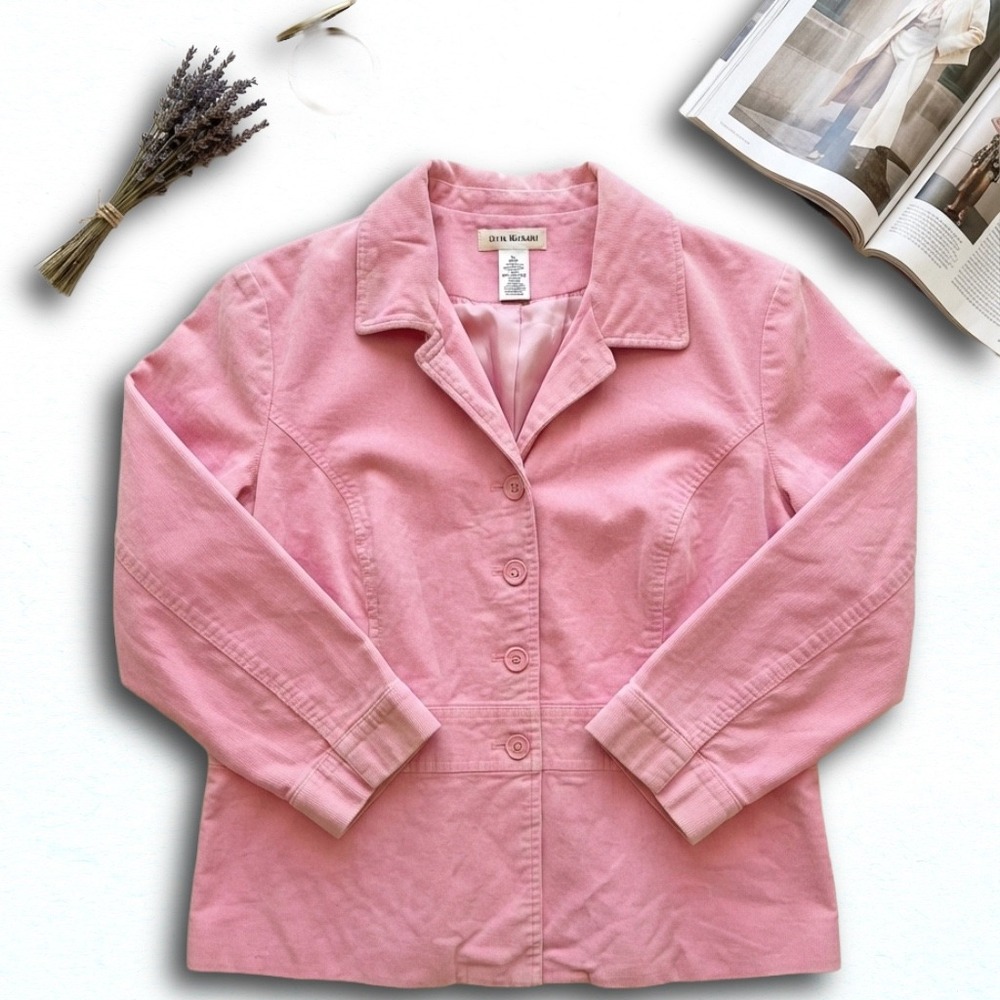Isaac Mizrahi for Target Pink Corduroy Blazer Jacket Womens XL Button Front